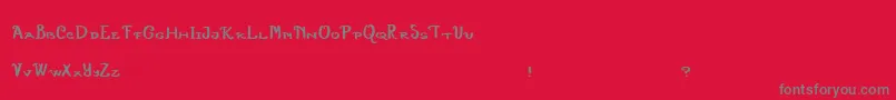 フォントPaperAirplanes – 赤い背景に灰色の文字