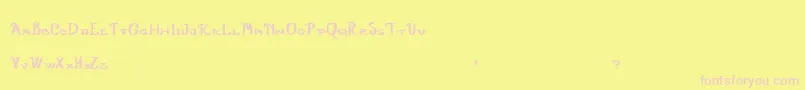 PaperAirplanes Font – Pink Fonts on Yellow Background