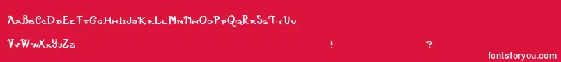 PaperAirplanes Font – White Fonts on Red Background