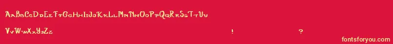 PaperAirplanes Font – Yellow Fonts on Red Background