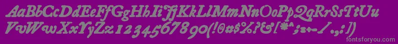 Essays1743 Bolditalic Font – Gray Fonts on Purple Background
