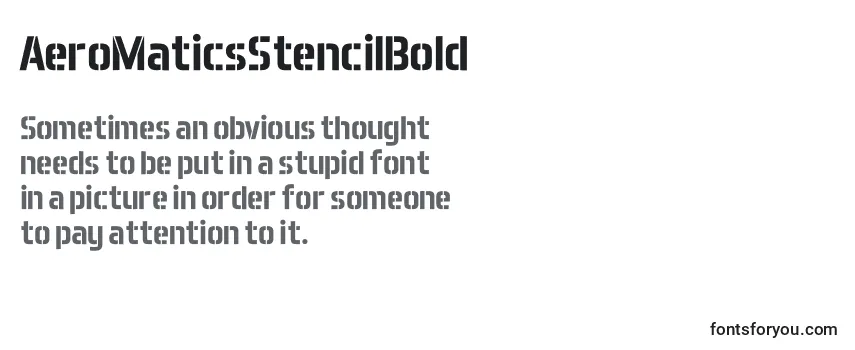 Review of the AeroMaticsStencilBold Font