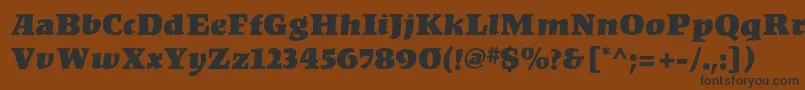 KompaktMf Font – Black Fonts on Brown Background