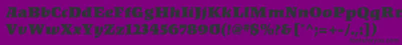 フォントKompaktMf – 紫の背景に黒い文字