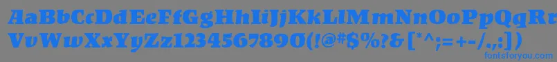KompaktMf Font – Blue Fonts on Gray Background