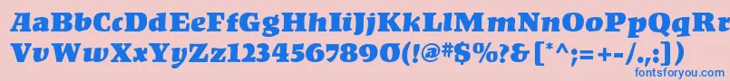 KompaktMf Font – Blue Fonts on Pink Background