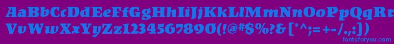 KompaktMf Font – Blue Fonts on Purple Background
