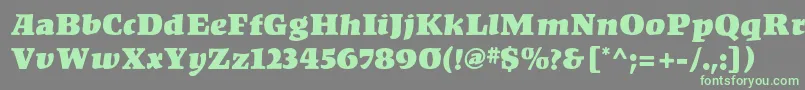 KompaktMf Font – Green Fonts on Gray Background