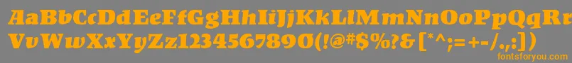 KompaktMf Font – Orange Fonts on Gray Background