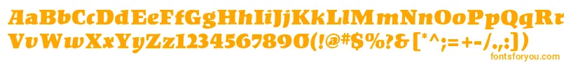 KompaktMf Font – Orange Fonts on White Background