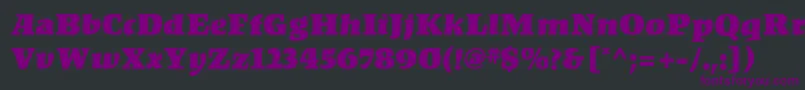 KompaktMf Font – Purple Fonts on Black Background