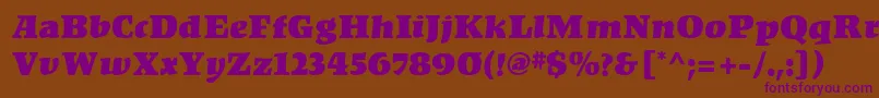 KompaktMf Font – Purple Fonts on Brown Background