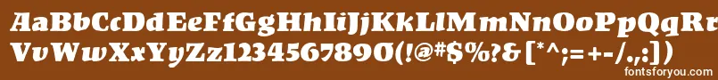 Шрифт KompaktMf – белые шрифты на коричневом фоне