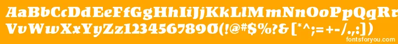 KompaktMf Font – White Fonts on Orange Background