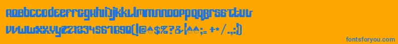 Speef Font – Blue Fonts on Orange Background