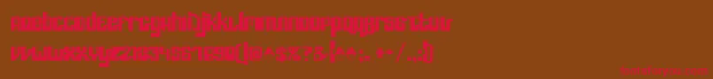 Speef Font – Red Fonts on Brown Background