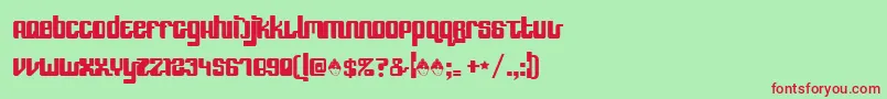 Speef Font – Red Fonts on Green Background