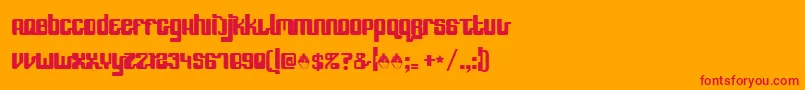 Speef Font – Red Fonts on Orange Background