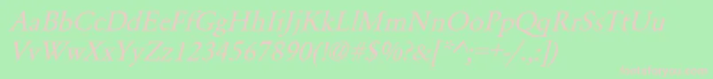 GaramondNormalItalic Font – Pink Fonts on Green Background