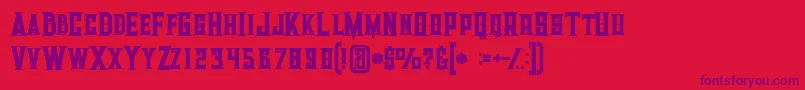 Giantboldinline Font – Purple Fonts on Red Background
