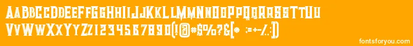 Giantboldinline Font – White Fonts on Orange Background