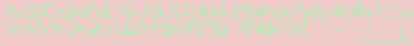 WurlyFool Font – Green Fonts on Pink Background