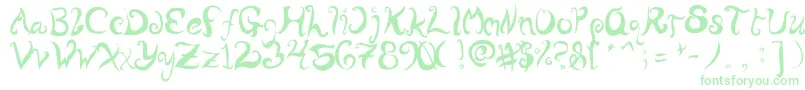 WurlyFool Font – Green Fonts on White Background