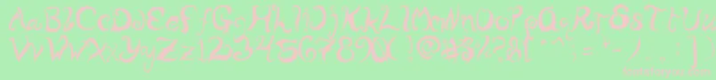 Шрифт WurlyFool – розовые шрифты на зелёном фоне