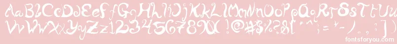 WurlyFool Font – White Fonts on Pink Background