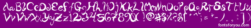 Подробнее о шрифте WurlyFool Шрифт WurlyFool – белые шрифты на фиолетовом фоне