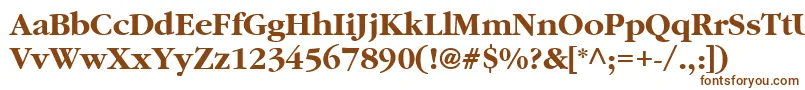 Шрифт ClassicRussianBold – коричневые шрифты на белом фоне