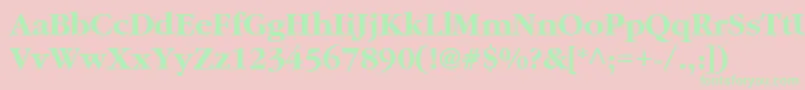 ClassicRussianBold-Schriftart – Grüne Schriften auf rosa Hintergrund