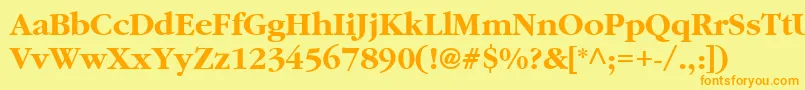 ClassicRussianBold Font – Orange Fonts on Yellow Background