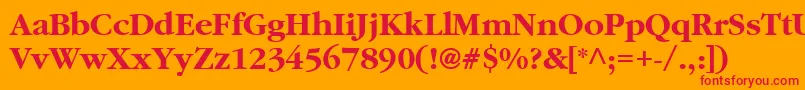 ClassicRussianBold Font – Red Fonts on Orange Background
