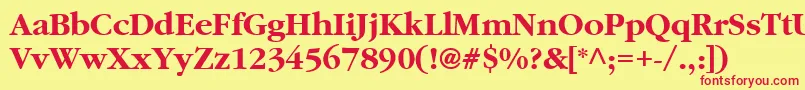 ClassicRussianBold Font – Red Fonts on Yellow Background