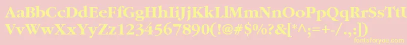 ClassicRussianBold-Schriftart – Gelbe Schriften auf rosa Hintergrund