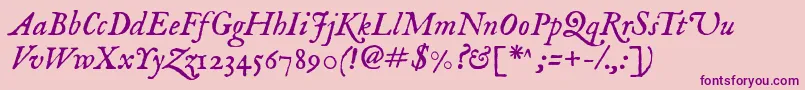 Imfeenit28p Font – Purple Fonts on Pink Background
