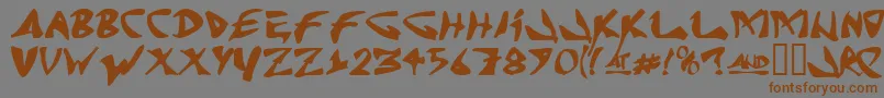 Jrandomc Font – Brown Fonts on Gray Background
