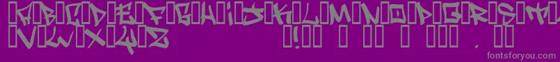 Writers Font – Gray Fonts on Purple Background