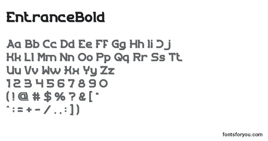 EntranceBold Font – alphabet, numbers, special characters