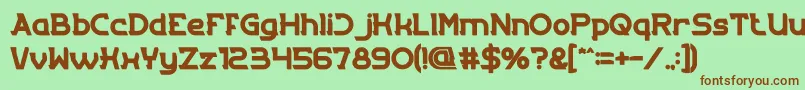 EntranceBold Font – Brown Fonts on Green Background