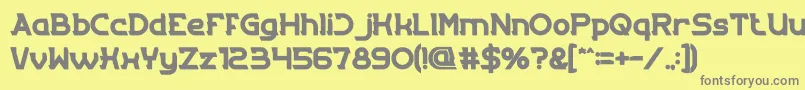 フォントEntranceBold – 黄色の背景に灰色の文字