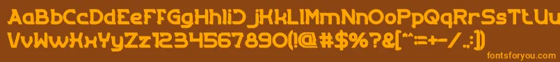 EntranceBold Font – Orange Fonts on Brown Background