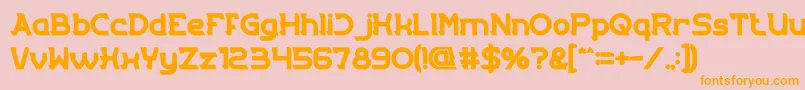 EntranceBold Font – Orange Fonts on Pink Background