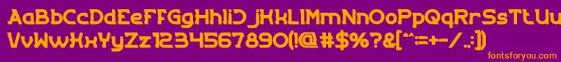 EntranceBold Font – Orange Fonts on Purple Background