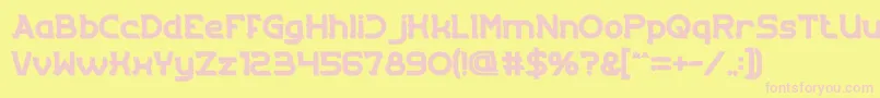 EntranceBold Font – Pink Fonts on Yellow Background
