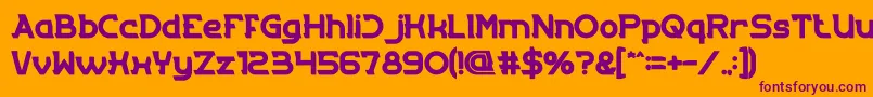 EntranceBold Font – Purple Fonts on Orange Background