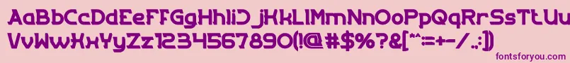 Fonte EntranceBold – fontes roxas em um fundo rosa