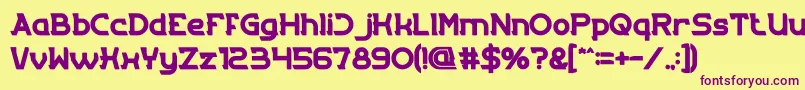EntranceBold Font – Purple Fonts on Yellow Background