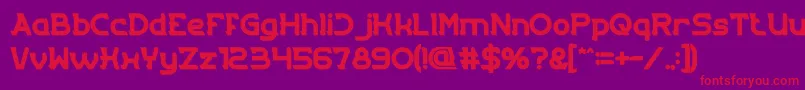 EntranceBold Font – Red Fonts on Purple Background